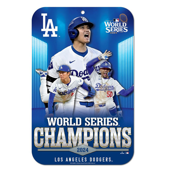 World Series Champions Dodgers Plastic Sign