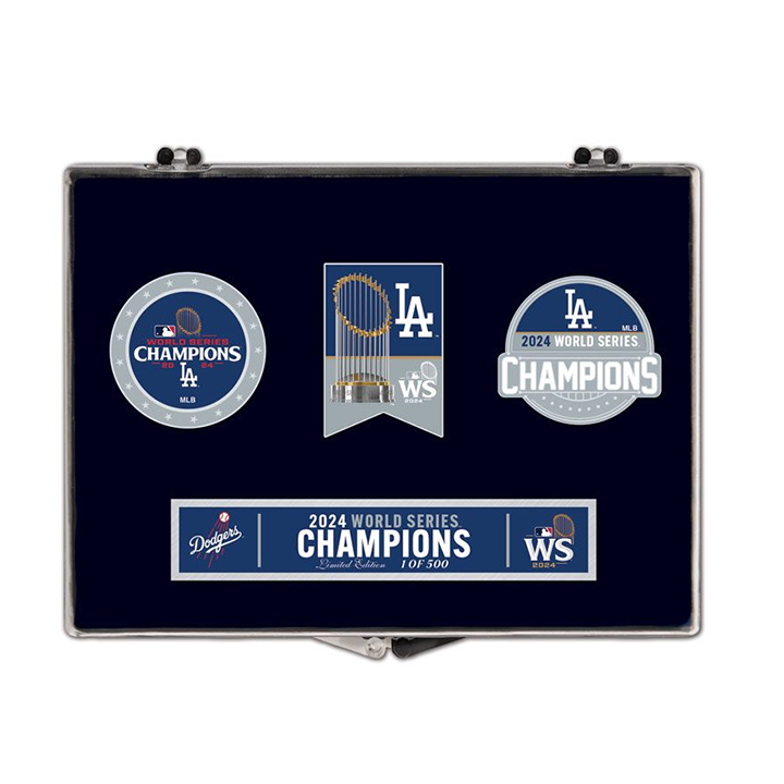 World Series Champions Dodgers 3 PC Pin Set