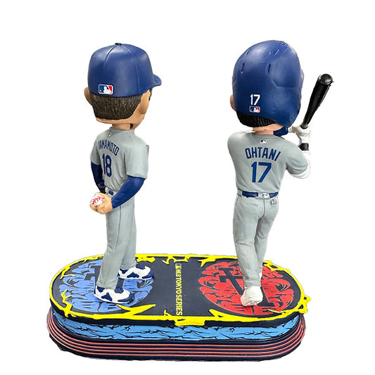 Shohei Ohtani Yoshinobu Yamamoto MLB Tokyo Series 5.5 inch Bobblehead