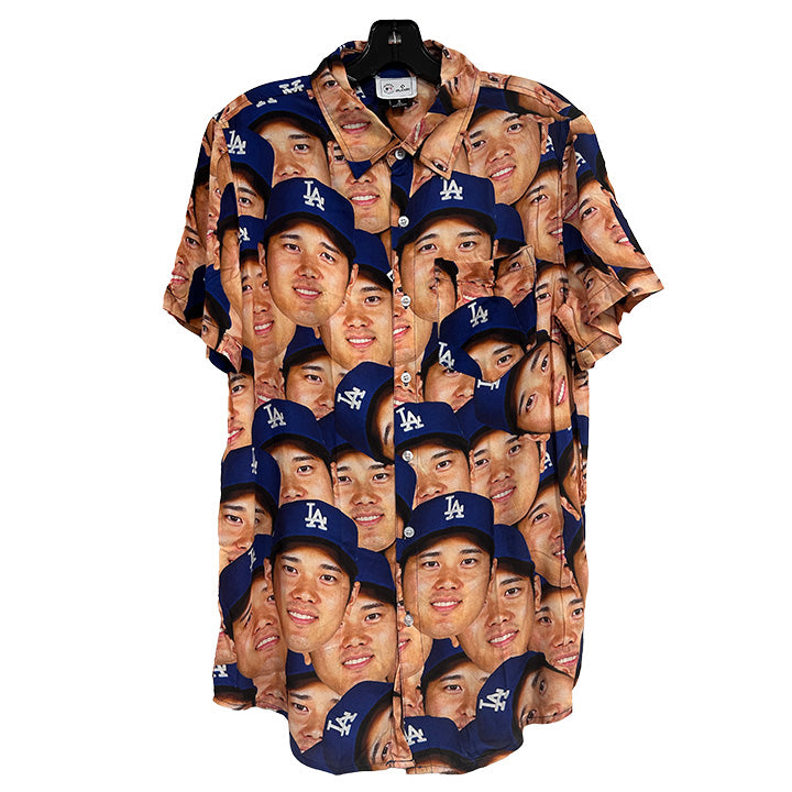 Shohei Ohtani All-Over Face Collared Shirts