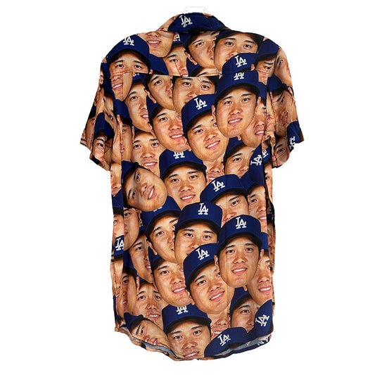 Shohei Ohtani All-Over Face Collared Shirts