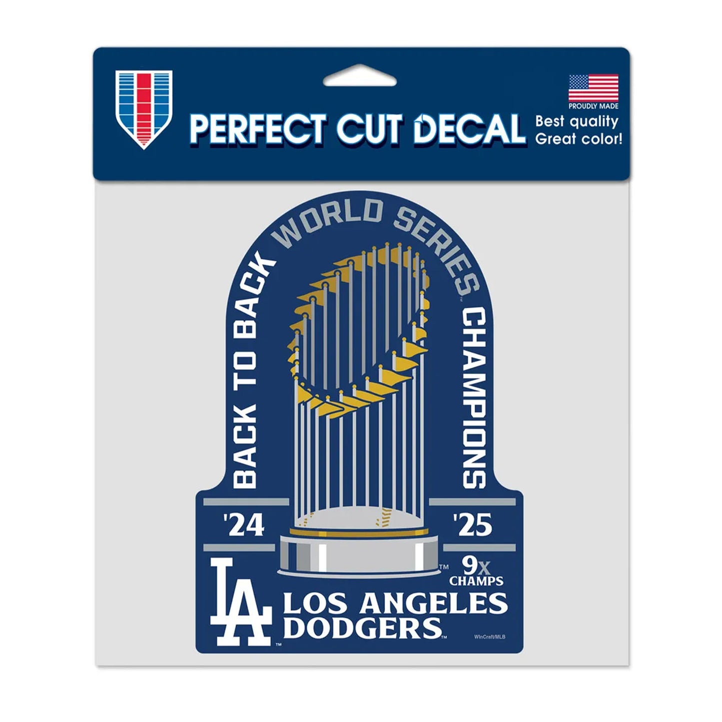 World Series Champions Los Angeles Dodgers Perfect Cut Color Decal 8" x 8"