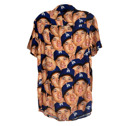 Shohei Ohtani All-Over Face Collared Shirts