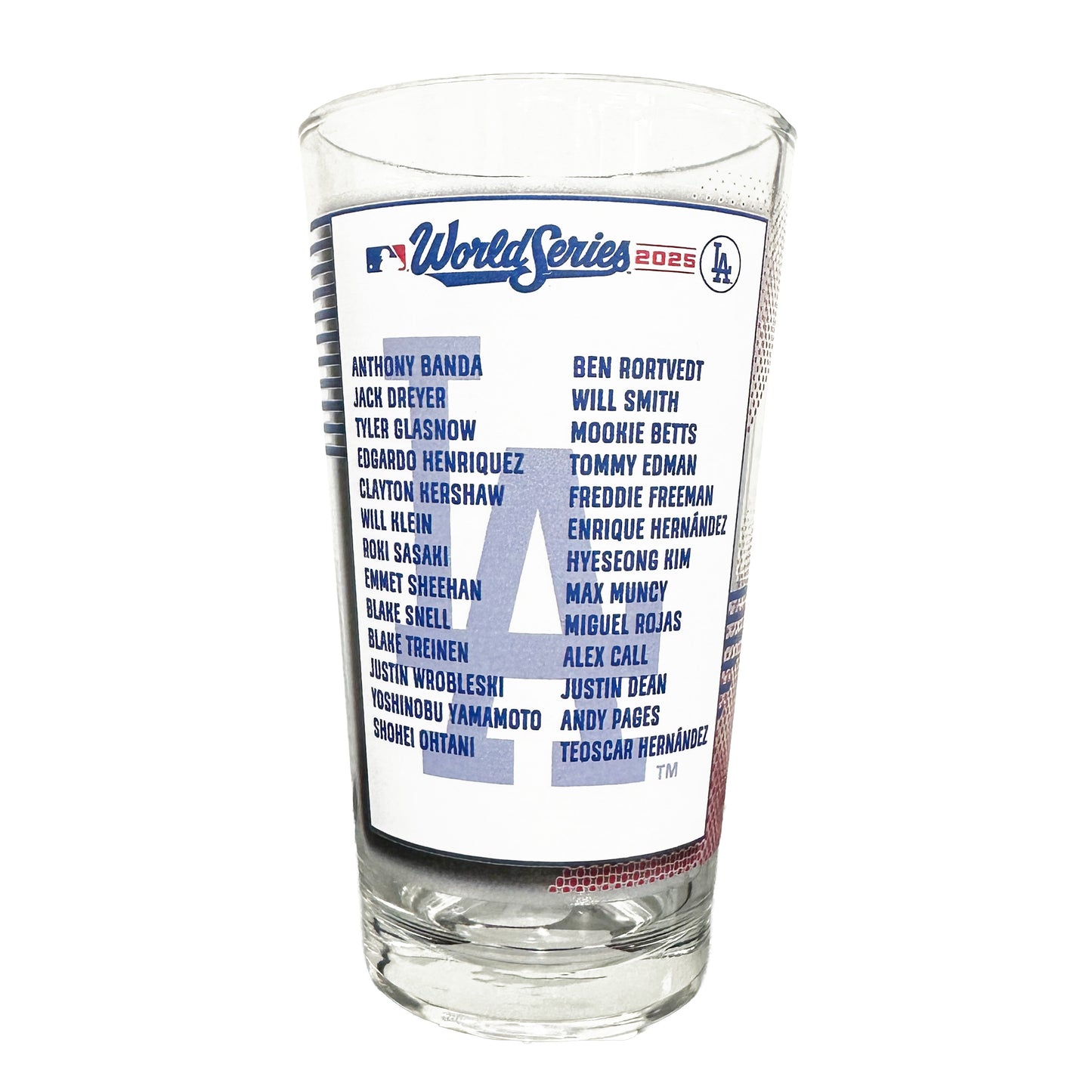 LA Dodgers 2025 World Series Champions 16oz Pint Glass