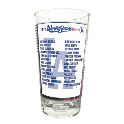 LA Dodgers 2025 World Series Champions 16oz Pint Glass