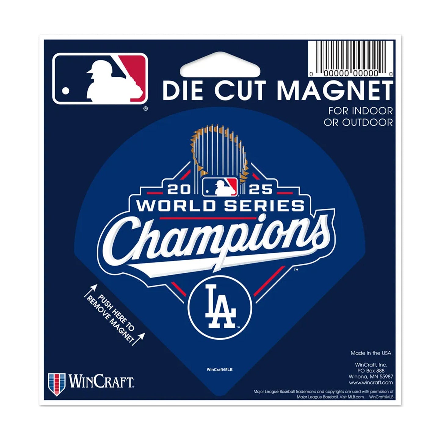 World Series Champions Los Angeles Dodgers Die Cut Magnet 4.5" x 6"