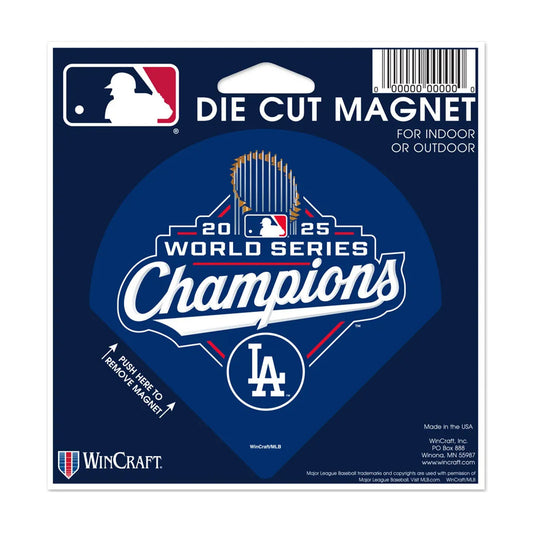 World Series Champions Los Angeles Dodgers Die Cut Magnet 4.5" x 6"