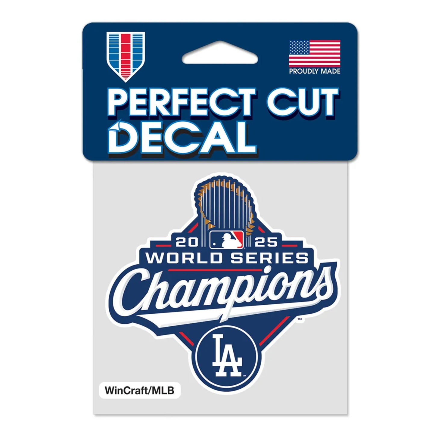 World Series Champions Los Angeles Dodgers Perfect Cut Color Decal 4" x 4"