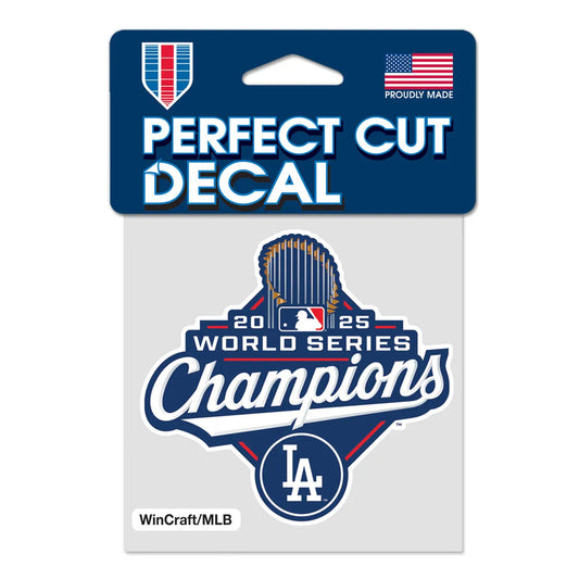 World Series Champions Los Angeles Dodgers Perfect Cut Color Decal 4" x 4"