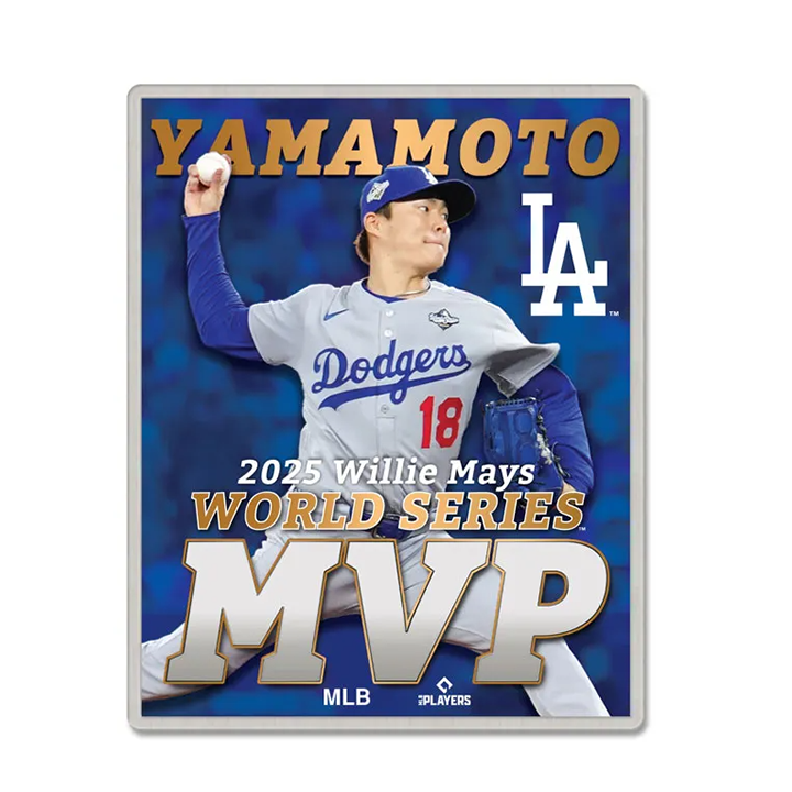 World Series Champions Collector Pin Jewelry Card Yoshinobu Yamamoto
