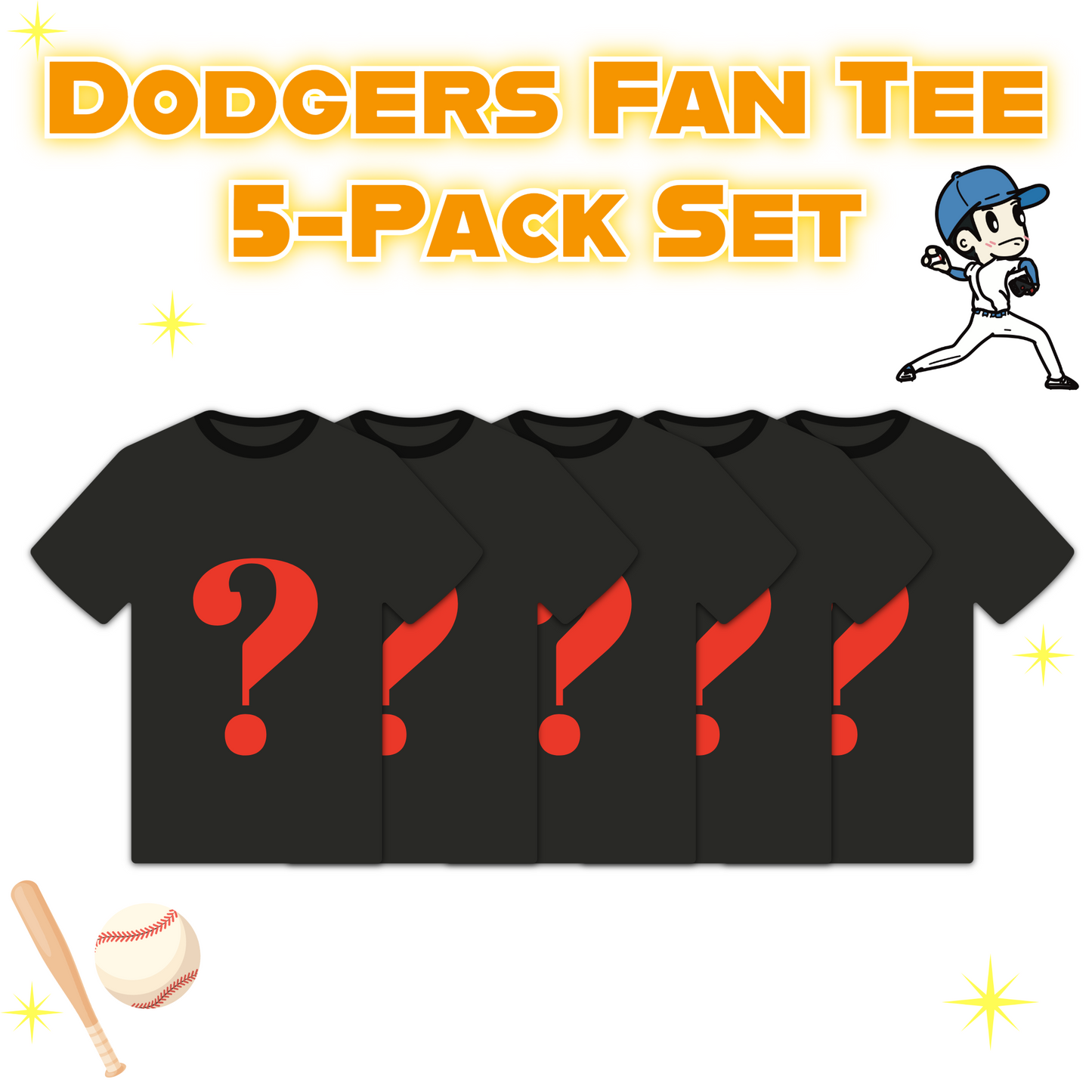 Dodgers Fan Tee 5-Pack Set