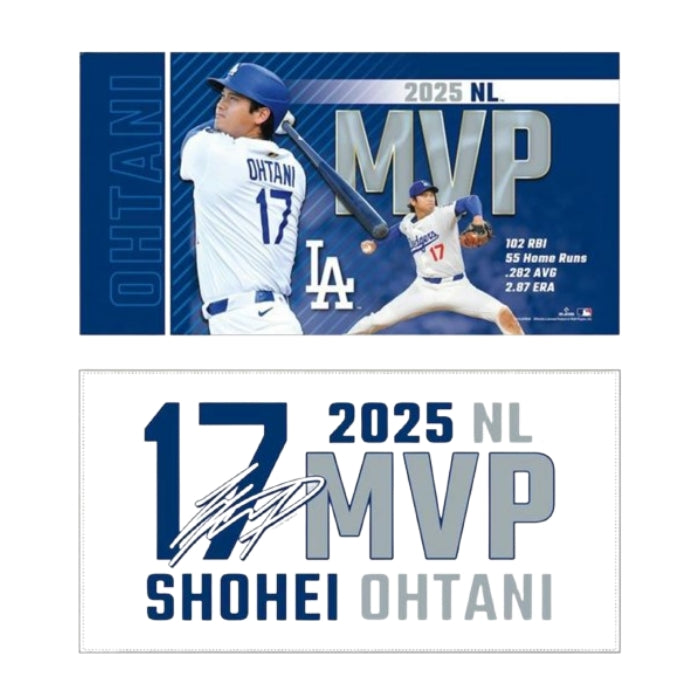 Shohei Ohtani 2025 NL MVP Full Color Locker Room Towel With Back Imprint